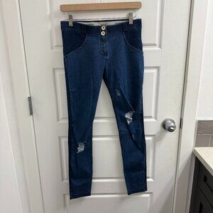 Freddy Jeans WR.UP DENIM Butt Lifting Low Rise Distressed Ankle Size Small